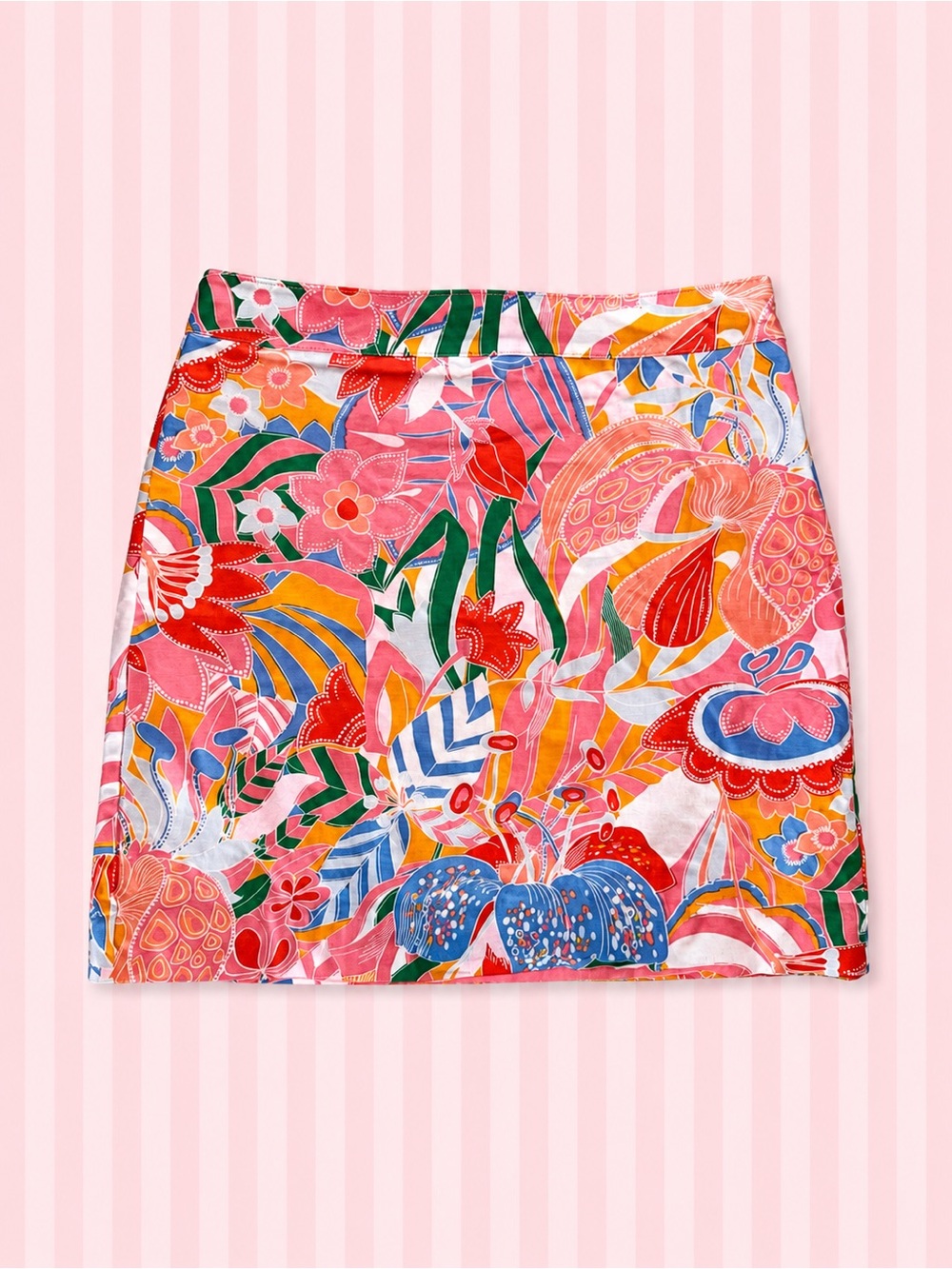 Talbots Petite Tropical Floral Mini Skirt